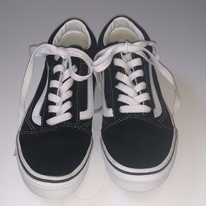 Vans Kids Black and White Sneakers